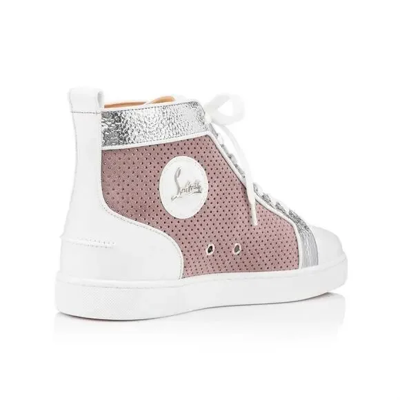 Christian Louboutin Men Louis Orlato Flat Elegant Argento High Top Sneaker 45 12